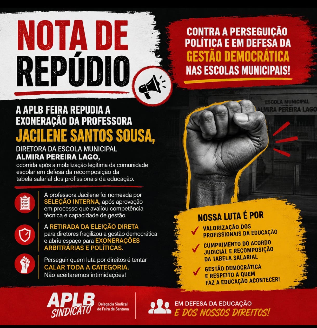 NOTA DE REPÚDIO